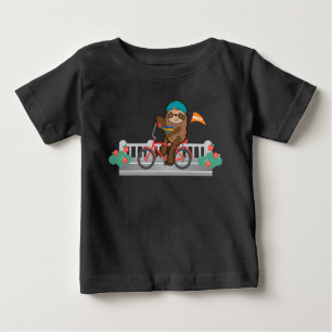 T-shirt Pour Bébé PBOT Sloth Bike baby tee
