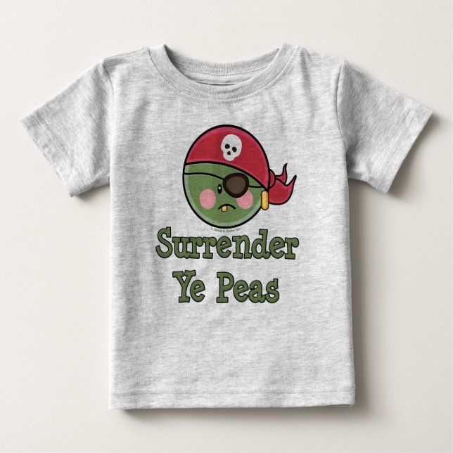 T-shirt Pour Bébé Pea Pirate Baby bio (Devant)