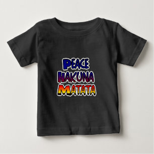 T-shirt Pour Bébé Peace Hakuna Matata Gradient Art