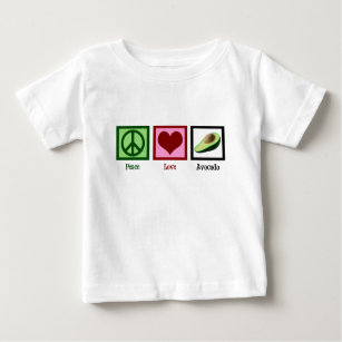 T-shirt Pour Bébé Peace Love avocat