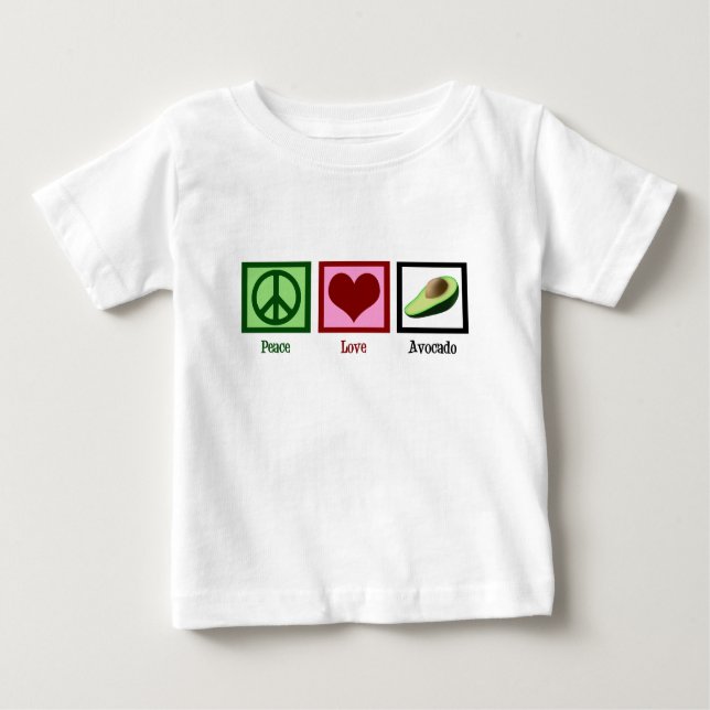 T-shirt Pour Bébé Peace Love avocat (Devant)