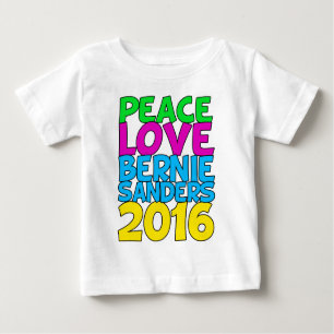 T-shirt Pour Bébé Peace Love Bernie Sanders 2016
