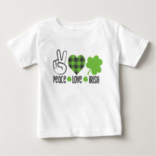 T-shirt Pour Bébé Peace Love Irish-60682