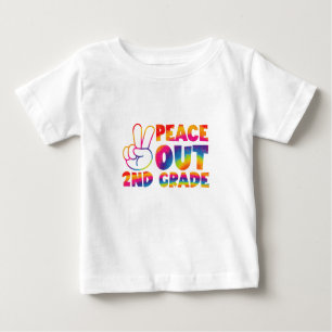 T-shirt Pour Bébé Peace Out Tee de deuxième année teinture de Derniè