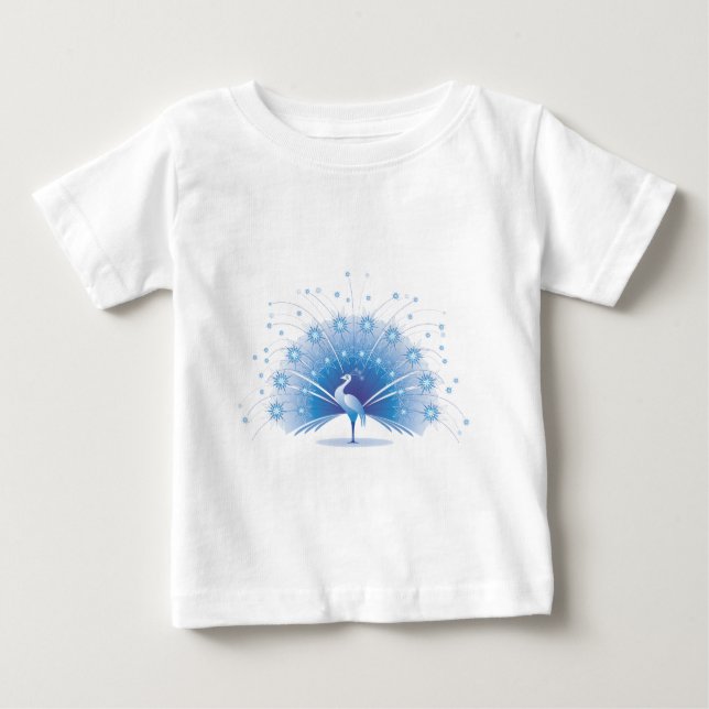 T-shirt Pour Bébé Peacock (Devant)
