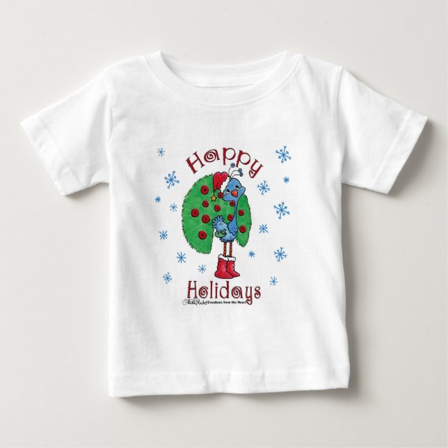 T-shirt Pour Bébé Peacock (Devant)