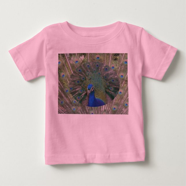 T-shirt Pour Bébé Peacock Ruffle Bird Tee (Devant)