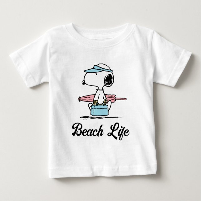 T-shirt Pour Bébé PEANUTS | Beach Bum Snoopy (Devant)