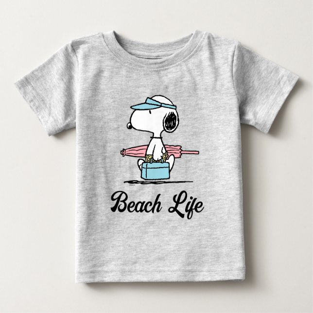 T-shirt Pour Bébé PEANUTS | Beach Bum Snoopy (Devant)