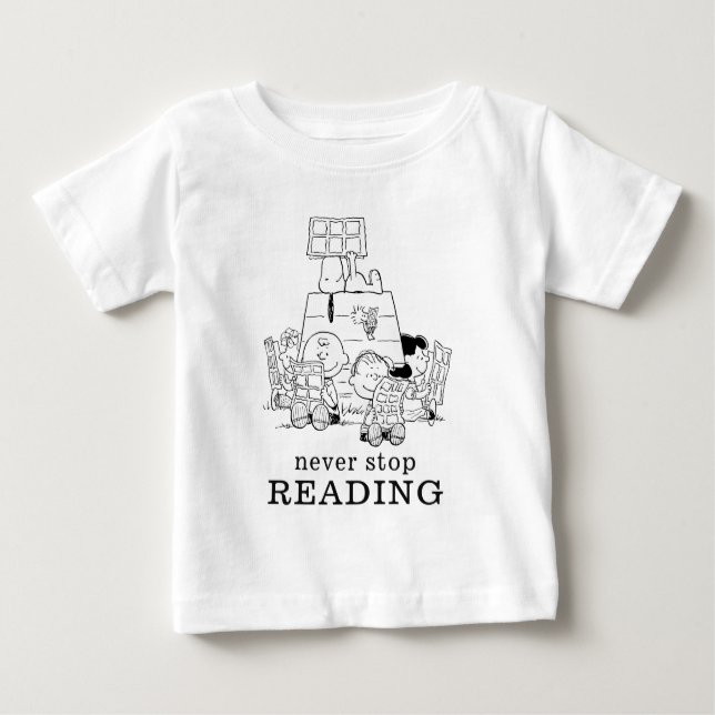 T-shirt Pour Bébé Peanuts Gang Lecture Comics (Devant)
