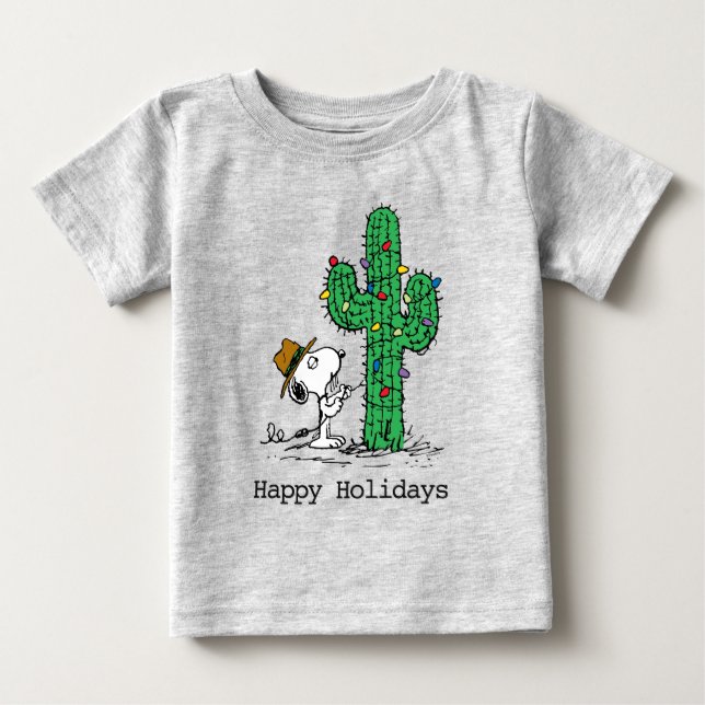 T-shirt Pour Bébé Peanuts | Le cactus de vacances de Spike (Devant)