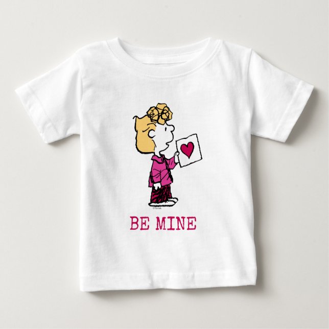 T-shirt Pour Bébé Peanuts | Saint-Valentin | Carte de Sally pour la  (Devant)