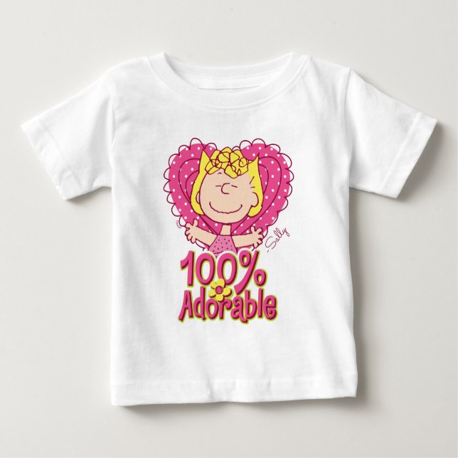 T-shirt Pour Bébé Peanuts | Sally 100% adorable (Devant)