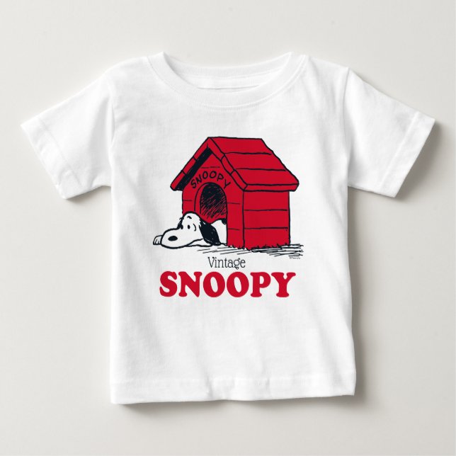 T-shirt Pour Bébé PEANUTS | Snoopy hier & aujourd'hui (Devant)