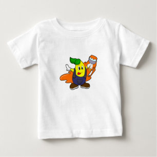 T-shirt Pour Bébé Pear as Painer with Paint brush