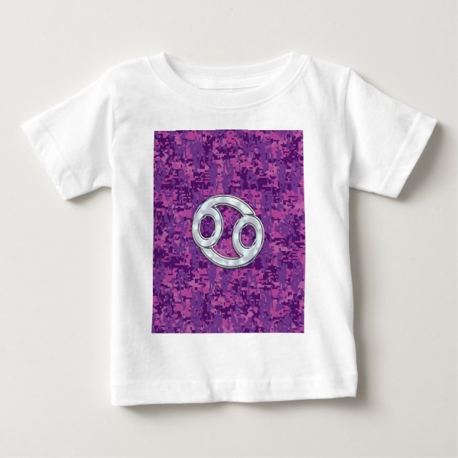 T-shirt Pour Bébé Pearle comme cancer Zodiac Connexion Camo numériqu (Devant)