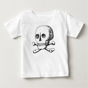 T-shirt Pour Bébé Peau et os croisés