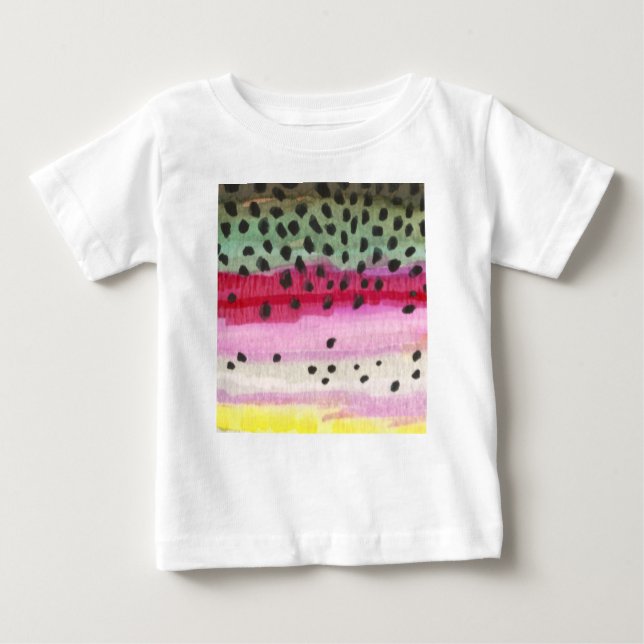 T-shirt Pour Bébé Pêche à la truite arc-en-ciel (Devant)