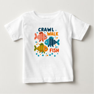 T-shirt Pour Bébé Pêche à pied Pêcher les jalons aquatiques
