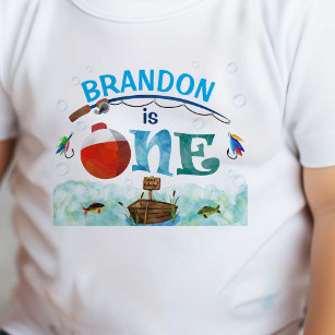 T-shirt Pour Bébé Pêche à thème O-fish-ally 1er anniversaire