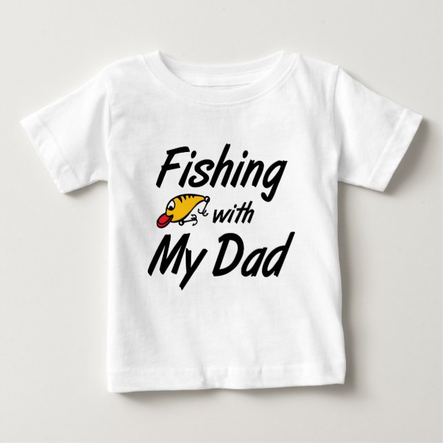 T-shirt Pour Bébé Pêche avec mon père (Devant)
