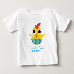 T-shirt Pour Bébé Peekaboo Grange Pâques   Bandit the Chick 2
