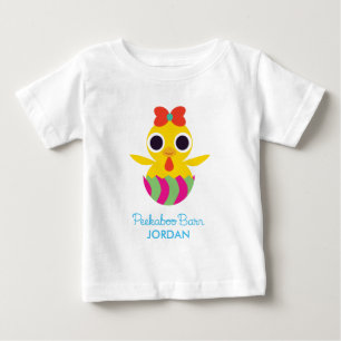 T-shirt Pour Bébé Peekaboo Grange Pâques   Bayla le poussin 2