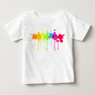 T-shirt Pour Bébé Peignez le T-shirt de bébé d'éclaboussure