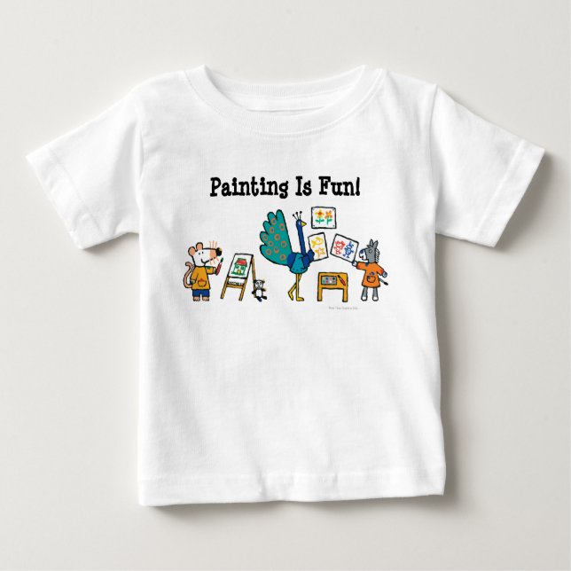 T-shirt Pour Bébé Peindre avec marguerite ! (Devant)