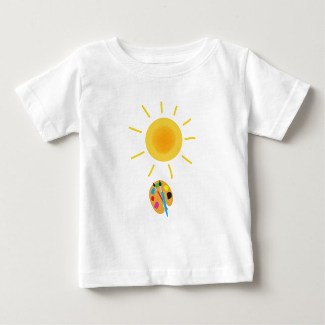 T-shirt Pour Bébé peindre le soleil (Devant)