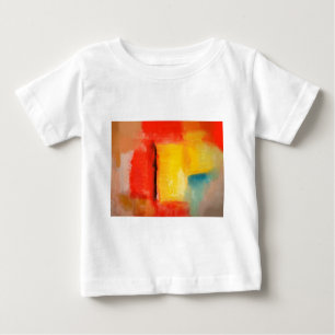 T-shirt Pour Bébé Peinture Abstraite rouge moderne