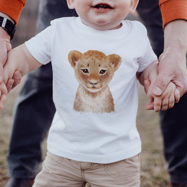 T-shirt Pour Bébé Peinture Cute Lion Cub (Créateur téléchargé)