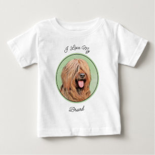 T-shirt Pour Bébé Peinture de Briard - Jolie illustration originale