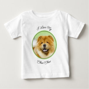 T-shirt Pour Bébé Peinture de Chow Chow - Art original de chien mign