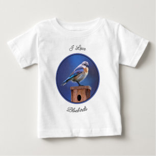 T-shirt Pour Bébé Peinture de Merlebleu (femelle) - Art original d'o