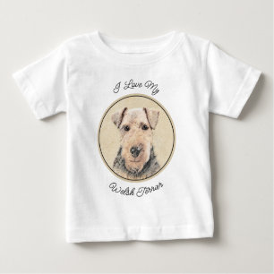 T-shirt Pour Bébé Peinture galloise Terrier - Cute Original Chien Ar