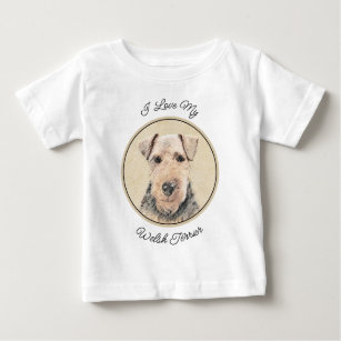 T-shirt Pour Bébé Peinture galloise Terrier - Cute Original Chien Ar