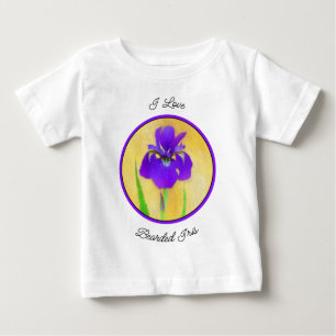 T-shirt Pour Bébé Peinture Iris Violet - Art Fleur Originale