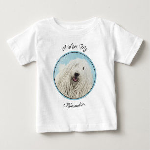 T-shirt Pour Bébé Peinture Komondor - Cute Original Chien Art
