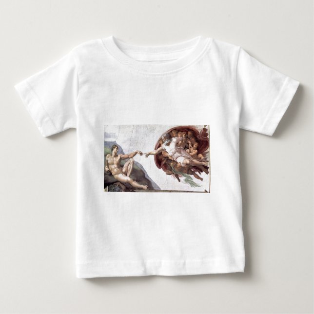 T-shirt Pour Bébé Peinture Michelangelo originale dans la chapelle d (Devant)
