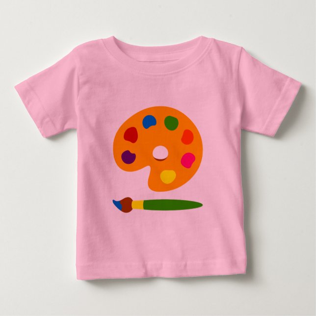 T-shirt Pour Bébé Peinture Palette (Devant)