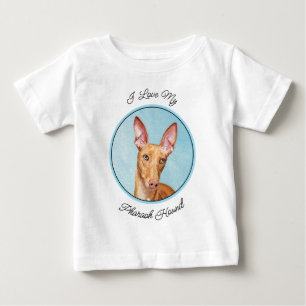 T-shirt Pour Bébé Peinture Pharaon Hound - Cute Original Chien Art