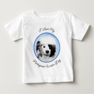 T-shirt Pour Bébé Peinture Portugaise de Chien d'Eau - Art original