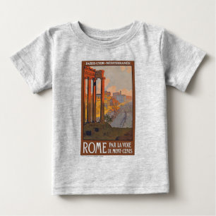 T-shirt Pour Bébé Peinture publicitaire de voyage dans la Rome antiq