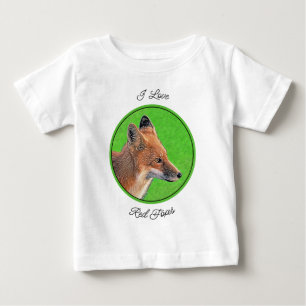 T-shirt Pour Bébé Peinture Red Fox - Art original de la faune