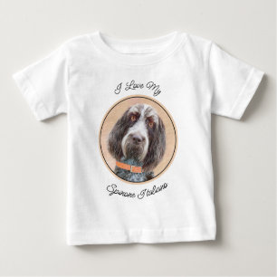T-shirt Pour Bébé Peinture Spinone Italiano - Belle Art Original Chi
