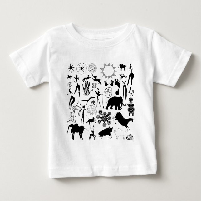 T-shirt Pour Bébé Peintures rupestres - art primitif (Devant)