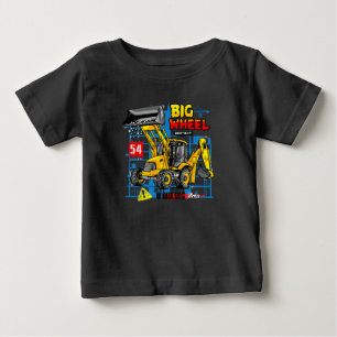 T-shirt Pour Bébé Pelle rétrocaveuse à grandes roues Équipement lour