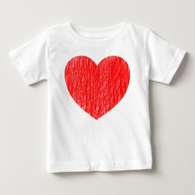 T-shirt Pour Bébé Pencé dans - Rouge (Devant)
