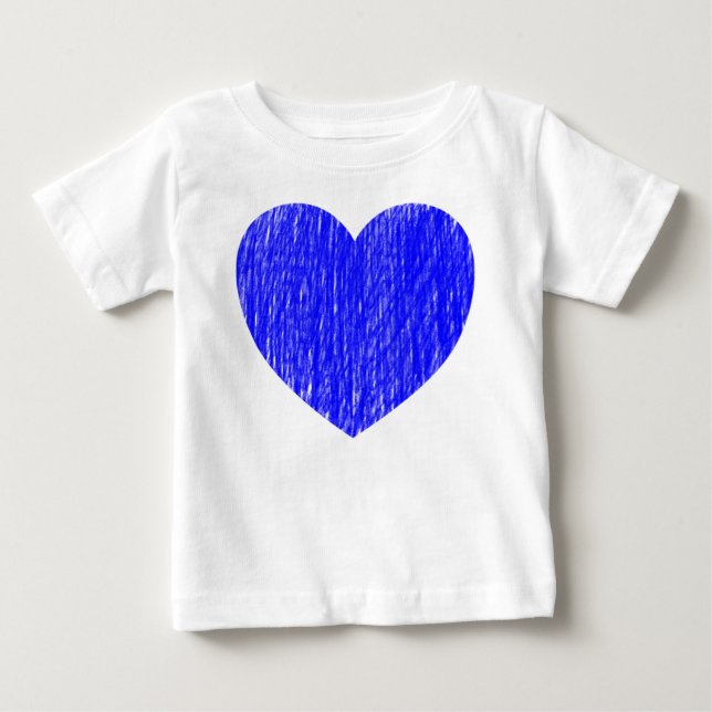 T-shirt Pour Bébé Pencé en - Bleu (Devant)